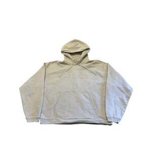 Stussy embossed Logo Hoodie Sweatshirt sand Size XL